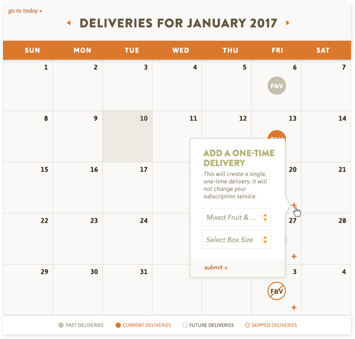 Manage Your Service and Delivery Schedule