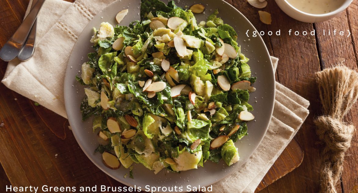Hearty Greens and Brussels Sprouts Salad