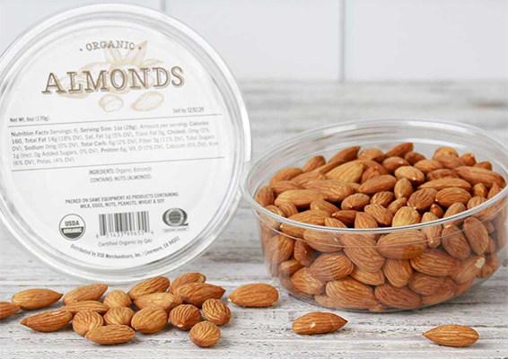 organic raw almonds